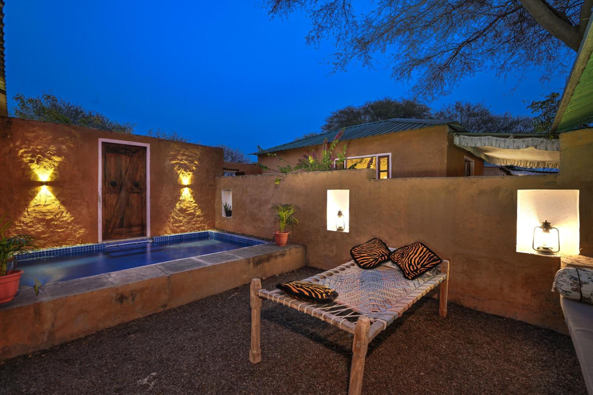 Bagh Serai - Rustic Cottage With Private Pool ساواي مادهوبور المظهر الخارجي الصورة