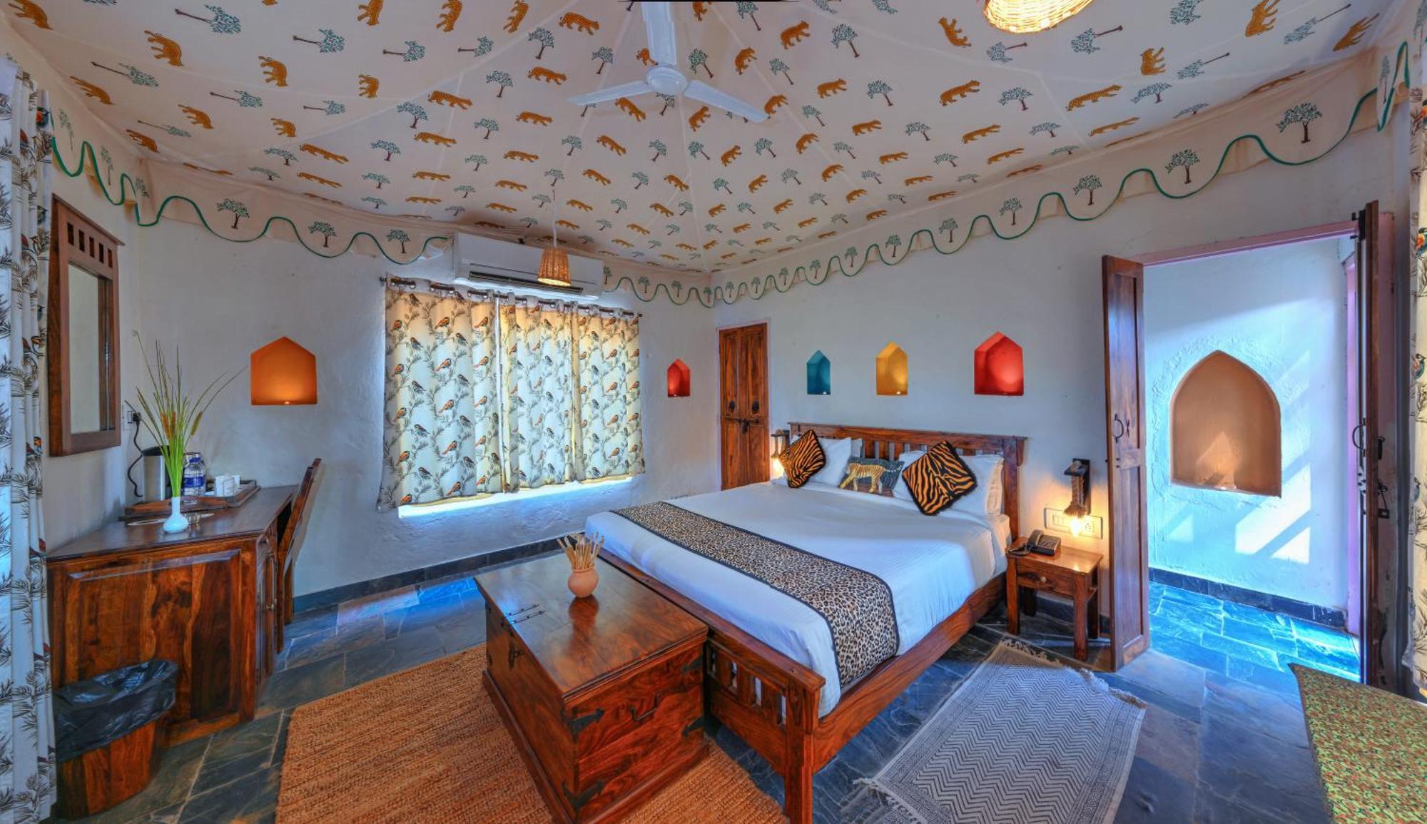 Bagh Serai - Rustic Cottage With Private Pool ساواي مادهوبور المظهر الخارجي الصورة