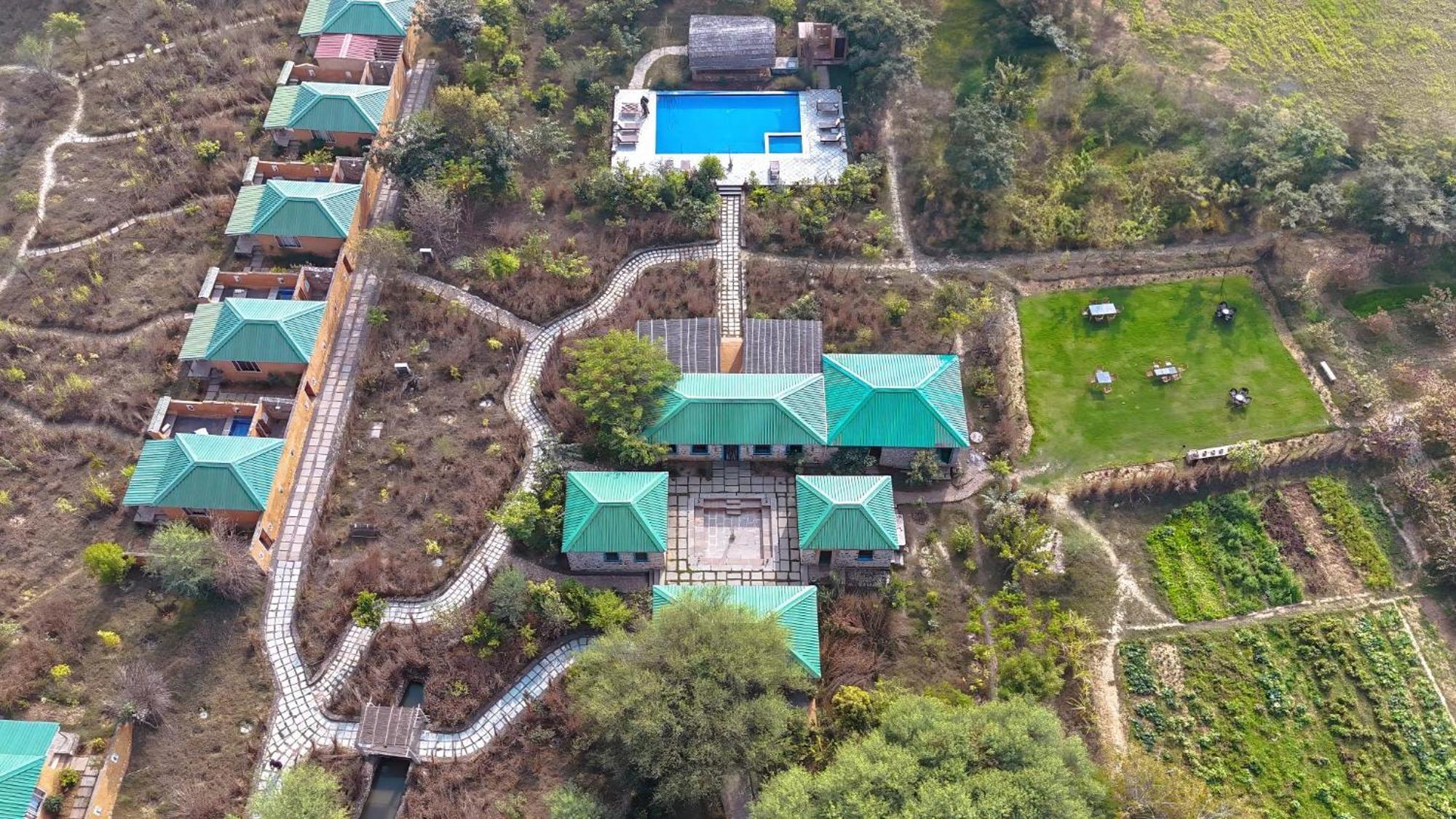 Bagh Serai - Rustic Cottage With Private Pool ساواي مادهوبور المظهر الخارجي الصورة