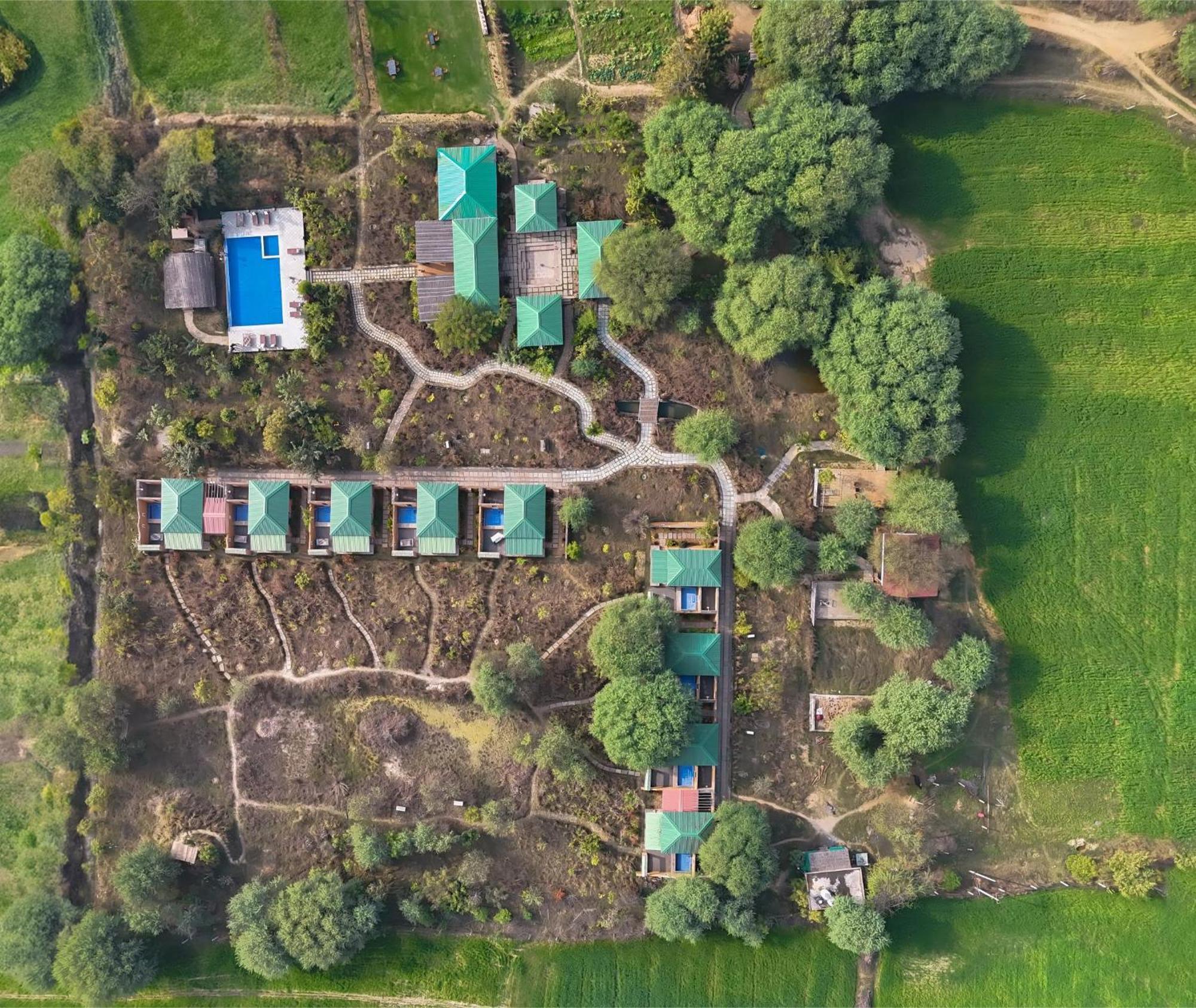 Bagh Serai - Rustic Cottage With Private Pool ساواي مادهوبور المظهر الخارجي الصورة