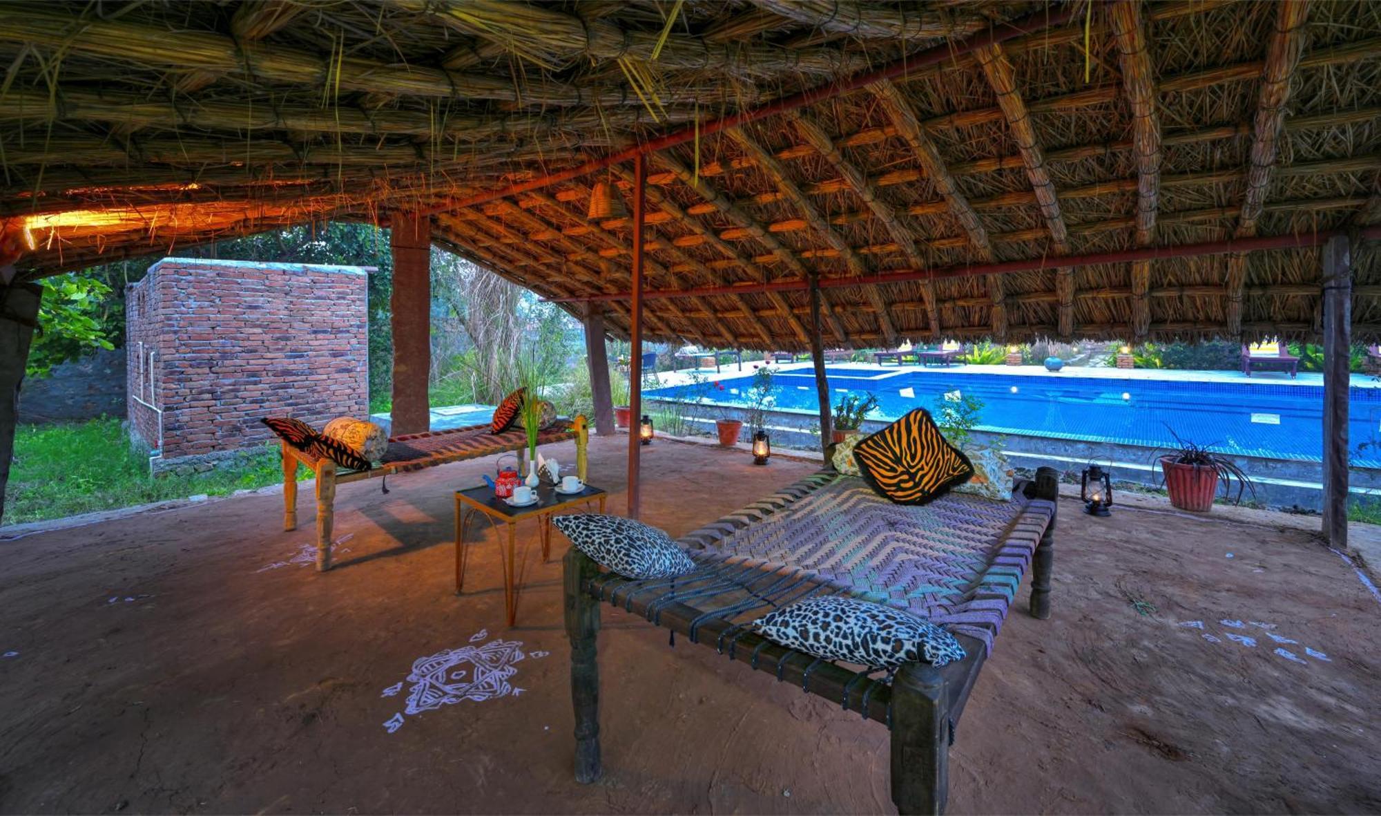 Bagh Serai - Rustic Cottage With Private Pool ساواي مادهوبور المظهر الخارجي الصورة
